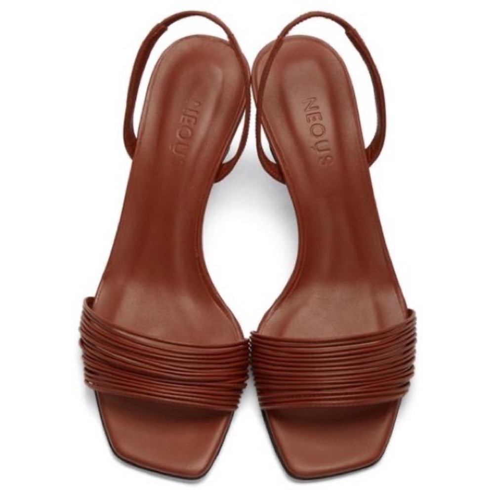 Neous Red Rossi 55 slingback heeled sandals 38 NEW